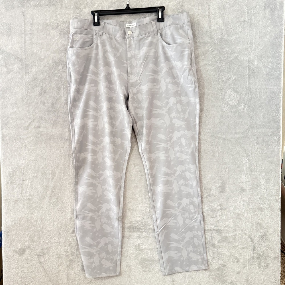 NWT Peter Millar EB66 Brushstroke Camo Five-Pocket Pants Gale Color 40x32 NWT